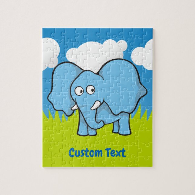Puzzle bleu éléphant puzzle (Vertical)