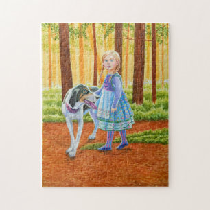 Puzzle Bleu et chien