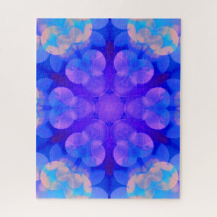 Puzzle Bleu et rose Gradient Pastel Bubble Art