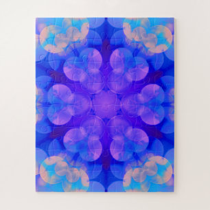 Puzzle Bleu et rose Gradient Pastel Bubble Art
