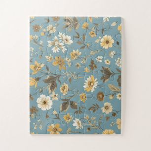 Puzzle Bleu floral