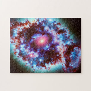 Puzzle Bleu galactique et violet explosion cosmique dans