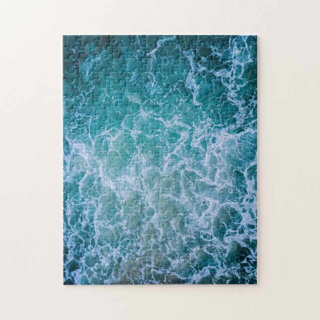 Puzzle Bleu océan vagues de plage d'été (Vertical)