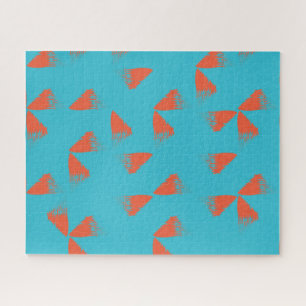 Puzzle Bleu, orange, dynamique, motif géométrique tendanc