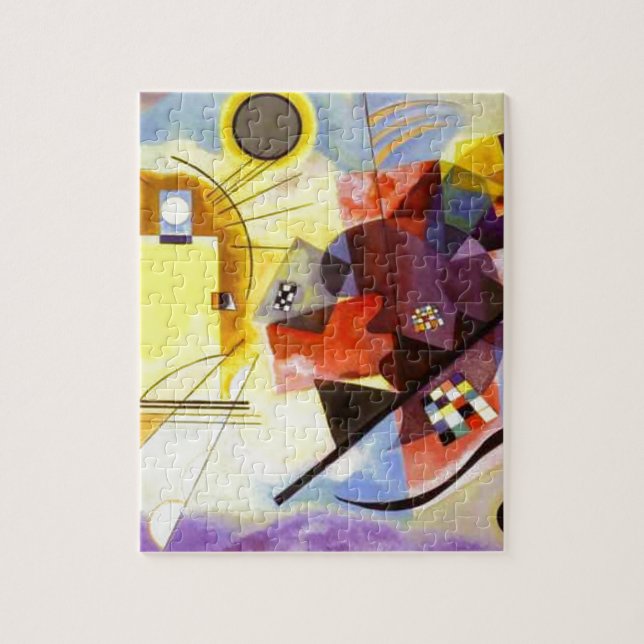 Puzzle Bleu rouge jaune Kandinsky peinture Abstraite (Vertical)