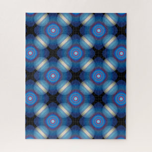 Puzzle Bleu Spacey Géométrique