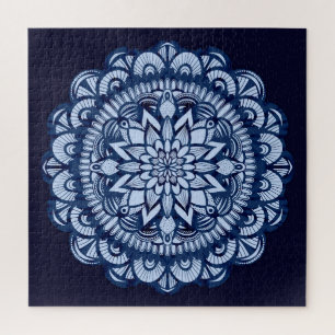 Puzzle Bleu Tie Dye Mandala