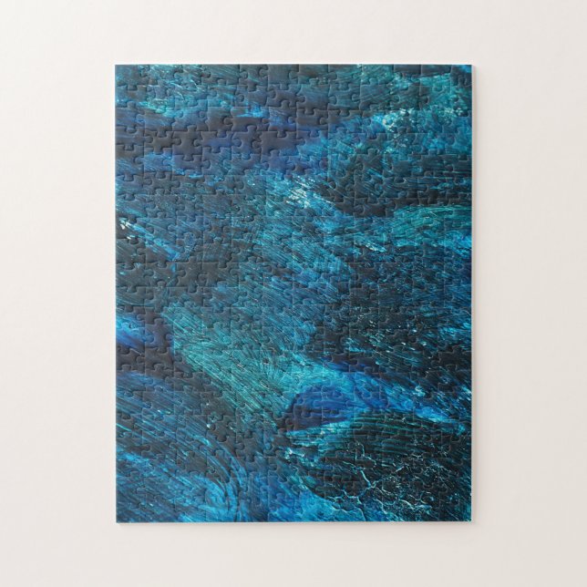 Puzzle Bleu Turquouise Parties scintillant pointe (Vertical)