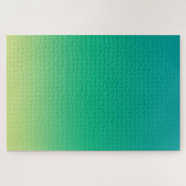 Puzzle bleu vert couleur dégradé (Horizontal)