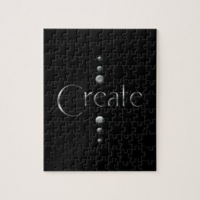 Puzzle Bloc d'argent 3 points Créer et Arrière - plan noi (Vertical)