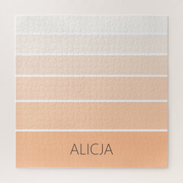 Puzzle Blocs de couleurs - Pêcher Fuzz | Nom élégant (Vertical)