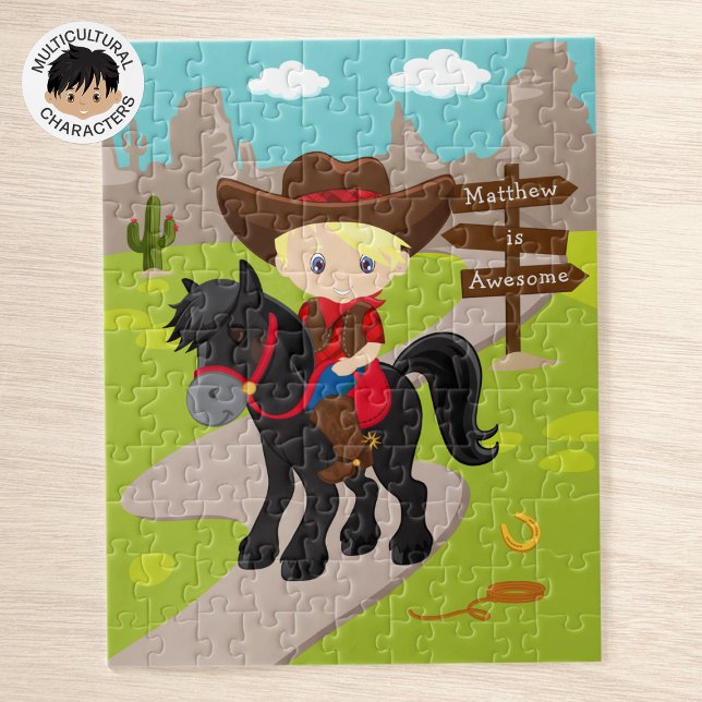 Puzzle Blonde personnalisées Cowboy (Créateur téléchargé)