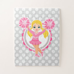 Puzzle Blonde Pom-pom girl rose - Cute Cheer