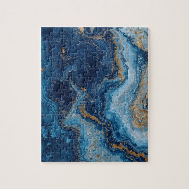 Puzzle Blue Agate (Vertical)
