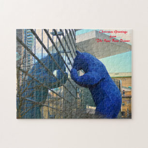 Puzzle Blue Bear Monument Denver.Noël Salutations