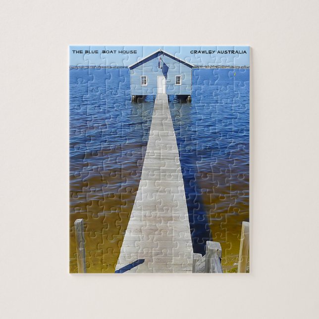 Puzzle Blue Boat House Crawley Australie (Vertical)