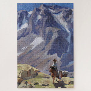 Puzzle "Blue Mountain Rider" par Edgar Payne