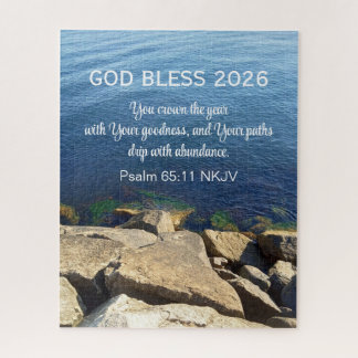 Puzzle Blue Ocean Photo Blessed New Year 2026 Christian