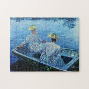 Puzzle Blue Rowboat Monet Art