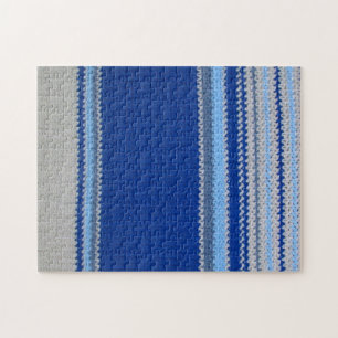 Puzzle - Blue Stripes in Crochet