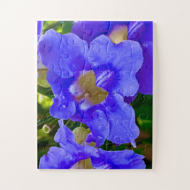 Puzzle Blue Thunbergia Glory (Vertical)