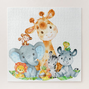 Puzzle Blue Watercolor Cute