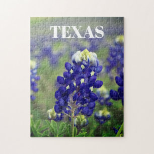 Puzzle Bluebonnets Fleurs Bleues Texas Texan Floral