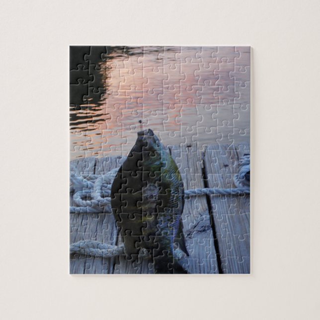 Puzzle Bluegill au coucher du soleil Lac Arrowhead (Vertical)