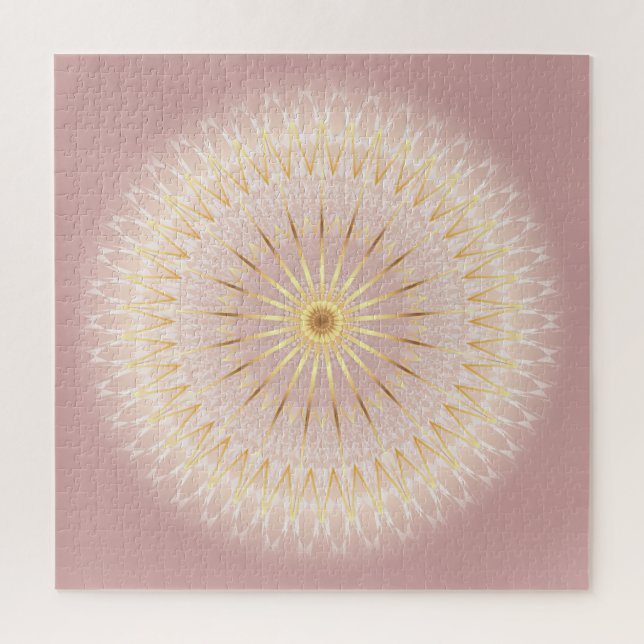 Puzzle Blush Gold Mandala (Vertical)