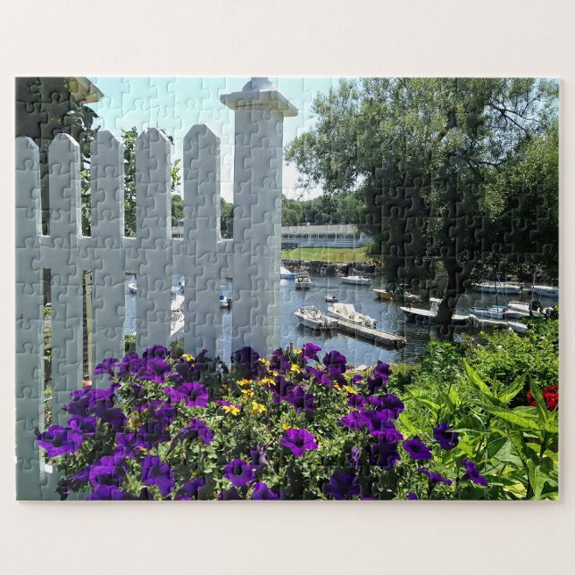 PUZZLE BOATS FLEURS EAU PERKINS COVE, OGUNQUIT, MAINE (Créateur téléchargé)