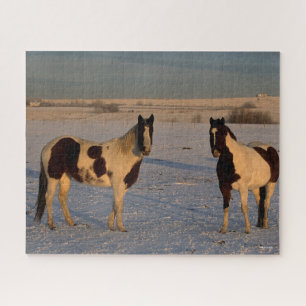 Puzzle Bob Langrish   Deux Chevaux De Peinture Dans La Ne