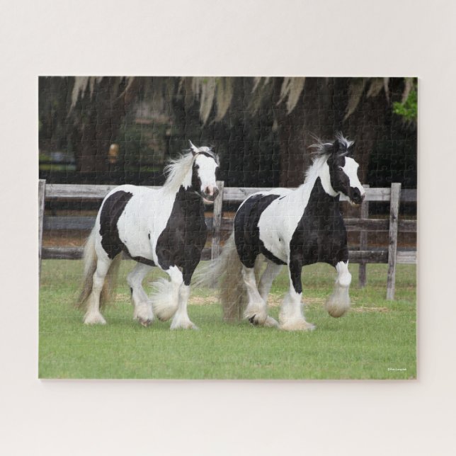Puzzle Bob Langrish | Deux vannières tziganes noires et b (Horizontal)