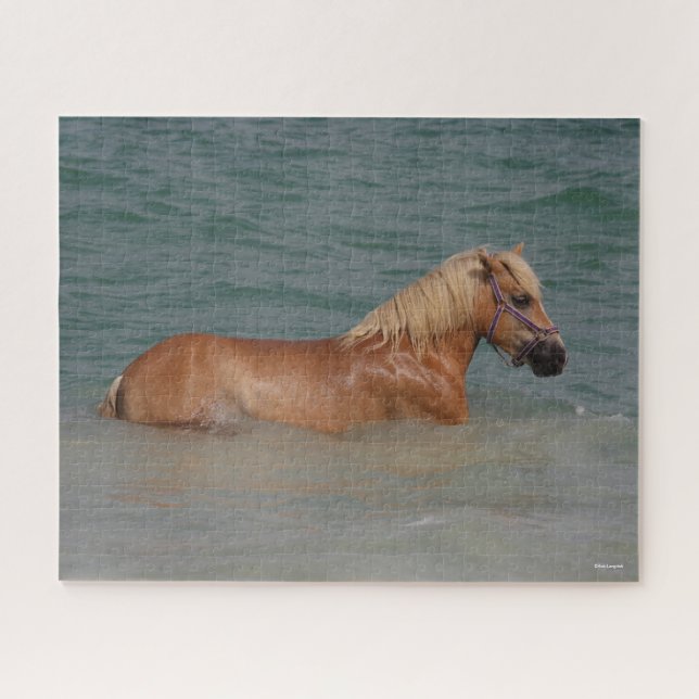 Puzzle Bob Langrish | Haflinger Horse Nager En Mer (Horizontal)
