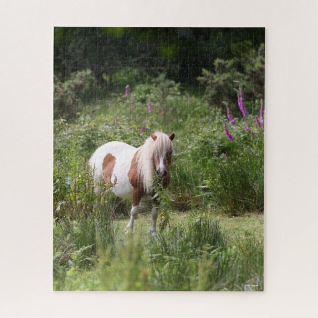 Puzzle Bob Langrish | Shetland Pony Debout De Fleurs (Vertical)