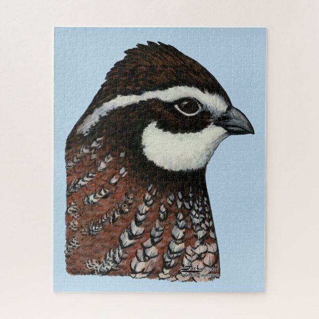 Puzzle Bobwhite Quail Head (Vertical)