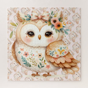 Puzzle Boho Cottagecore Owl Floral Farmcore Charme