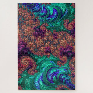 Puzzle Boho Groovy Coloré Ton Bijou Abstrait Fractal
