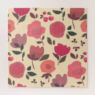 Puzzle Boho Style Poussière Motif Floral.