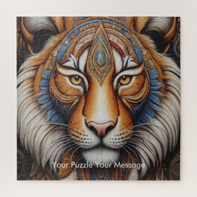 Puzzle Boho Tiger Mandala (Vertical)