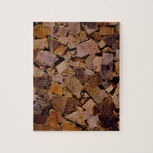 Puzzle Bois de chauffage rustique cabine bois écorce mot