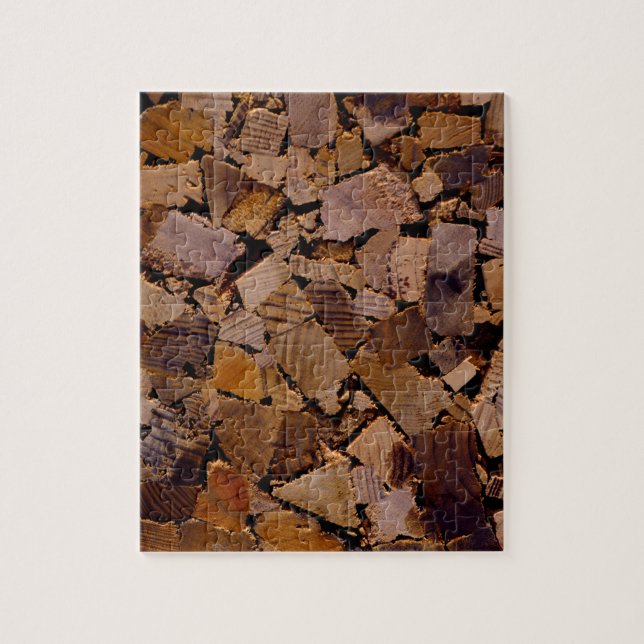 Puzzle Bois de chauffage rustique cabine bois  écorce mot (Vertical)