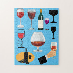 Puzzle Boissons de vin verres Cocktails Alcool Booze Art
