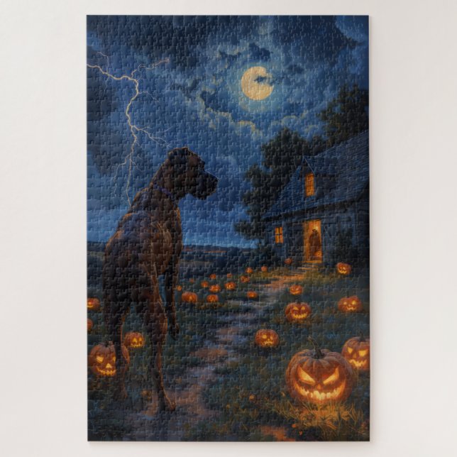 Puzzle Boîte à outils Citrouille Hantée Halloween Art (Vertical)