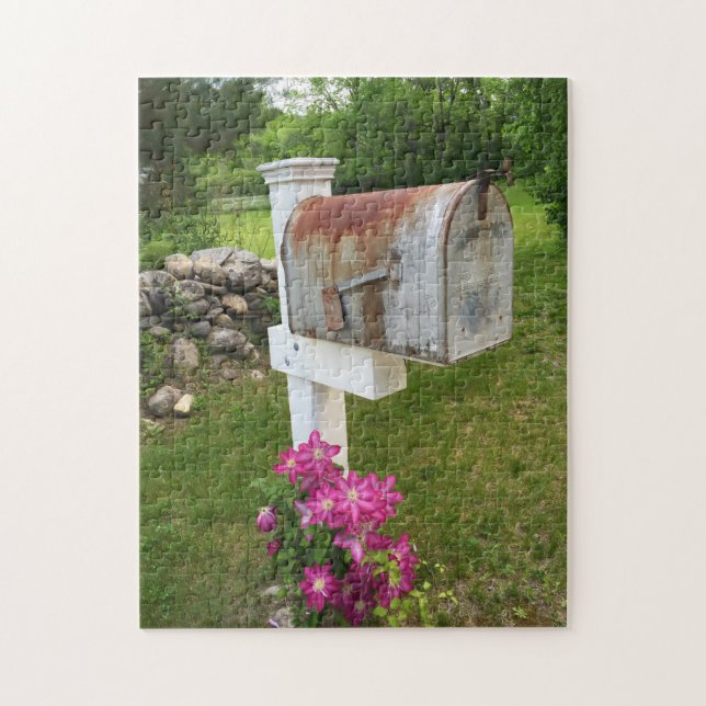 Puzzle Boîte Rustique de messagerie Vermont. (Vertical)
