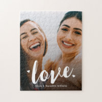 Bold Script Love Sisters BFF Family Photo