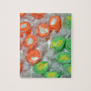 Puzzle Bonbons taffants vert et orange