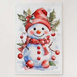 Puzzle bonhomme de neige de Noël
