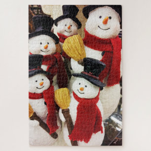 Puzzle Bonhomme de neige de Noël amusant  