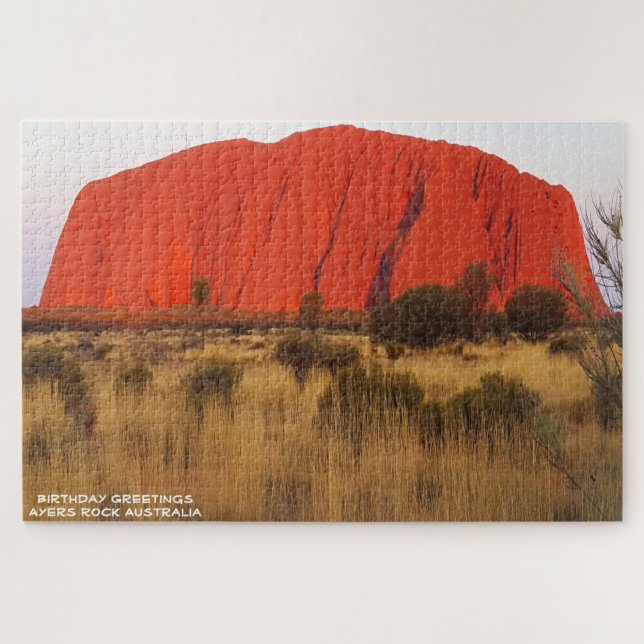 Puzzle Bonjour Anniversaire Ayers Rock Australie (Horizontal)