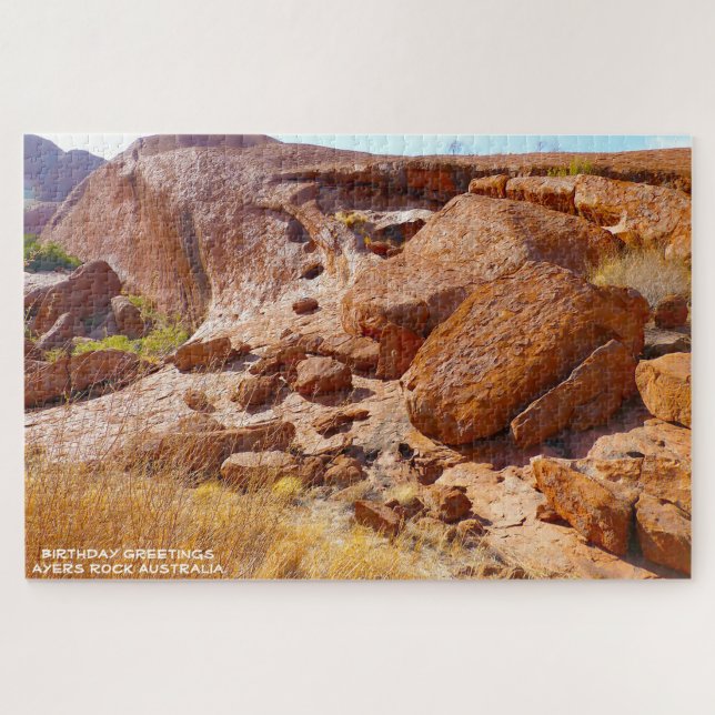 Puzzle Bonjour Anniversaire Ayers Rock Australie (Horizontal)